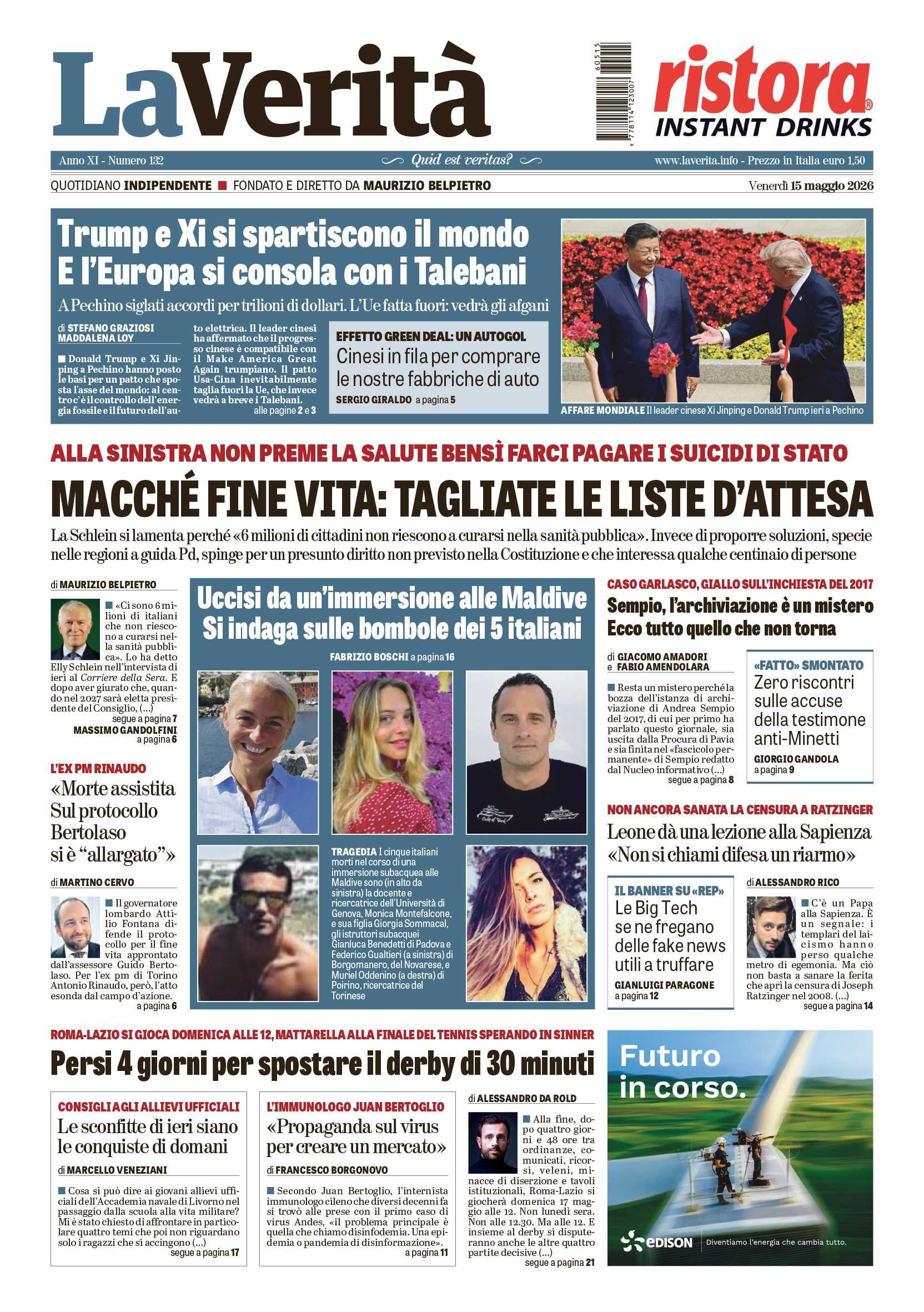 Oggi in edicola