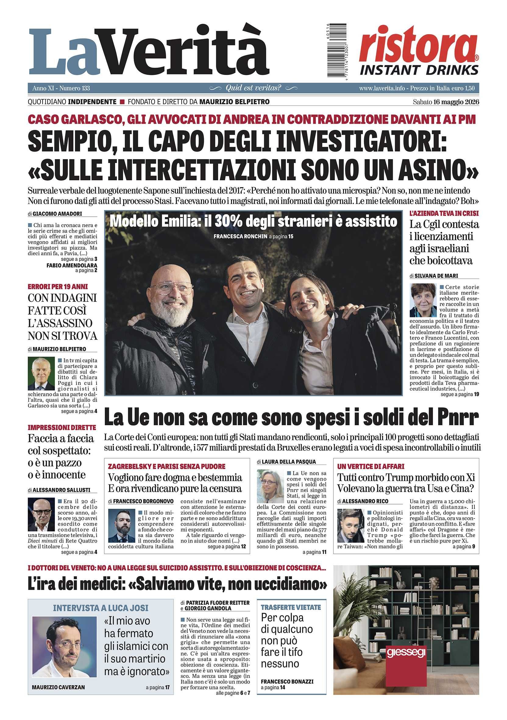 Oggi in edicola