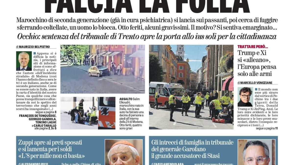 Oggi in edicola
