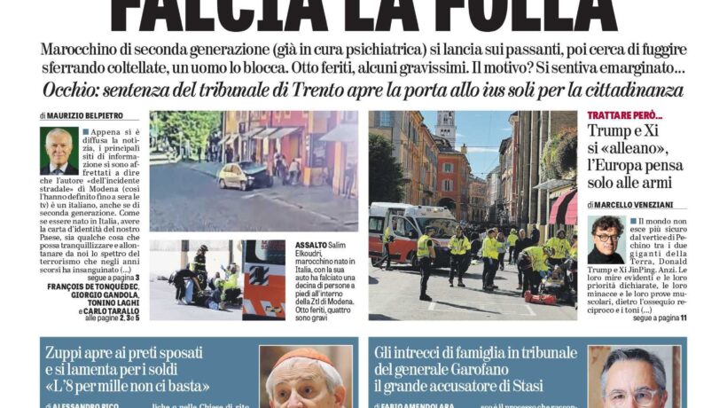 Oggi in edicola