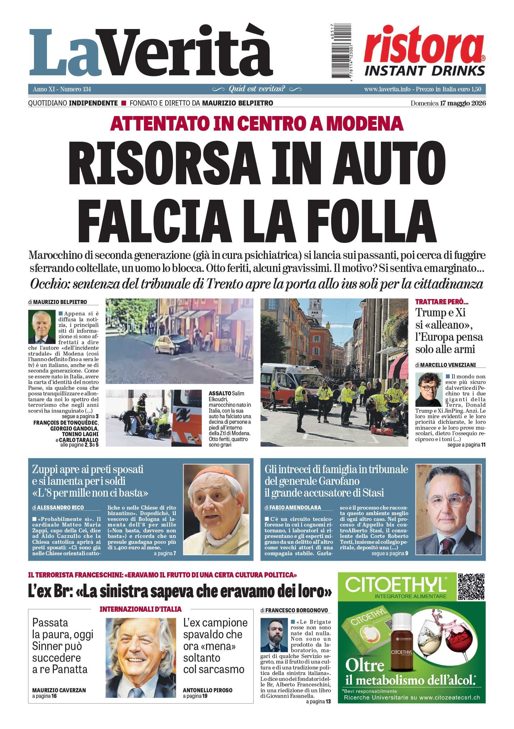 Oggi in edicola