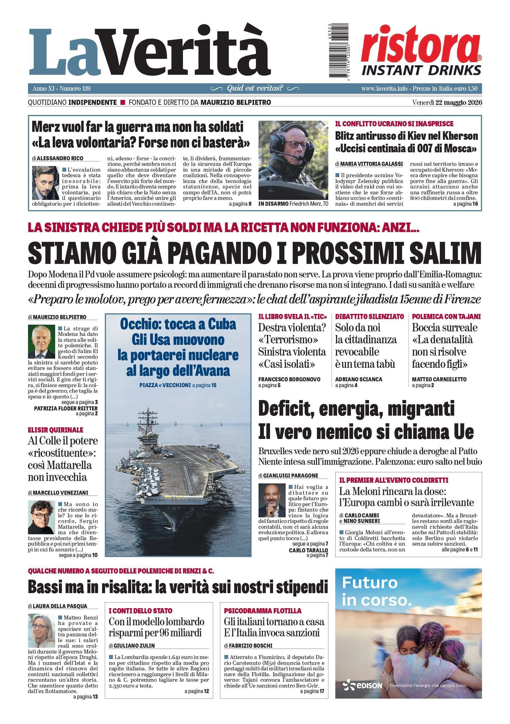 Oggi in edicola