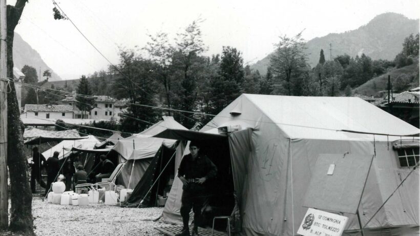 Accampamento di Alpini del Battaglione «Tolmezzo» (Getty Images)