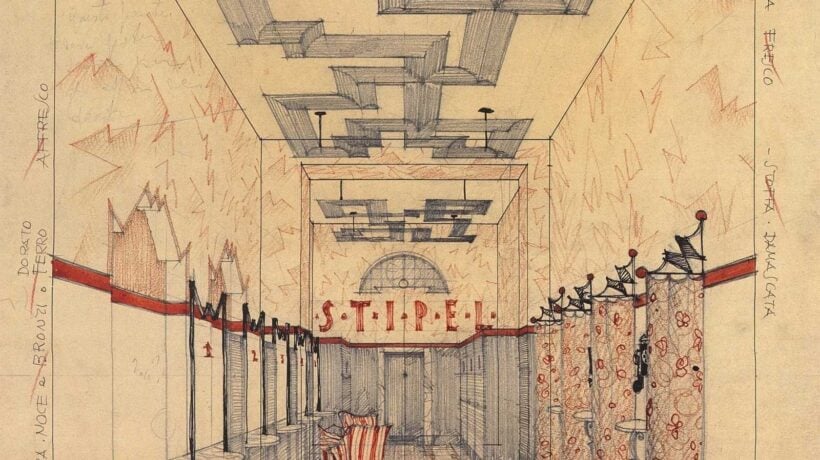 Piero Portaluppi, Negozio Stipel in Galleria Vittorio Emanuele, 1928 (Fondazione Portaluppi-FAI)