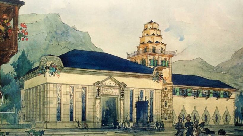 Disegno per la centrale idroelettrica di Crevola