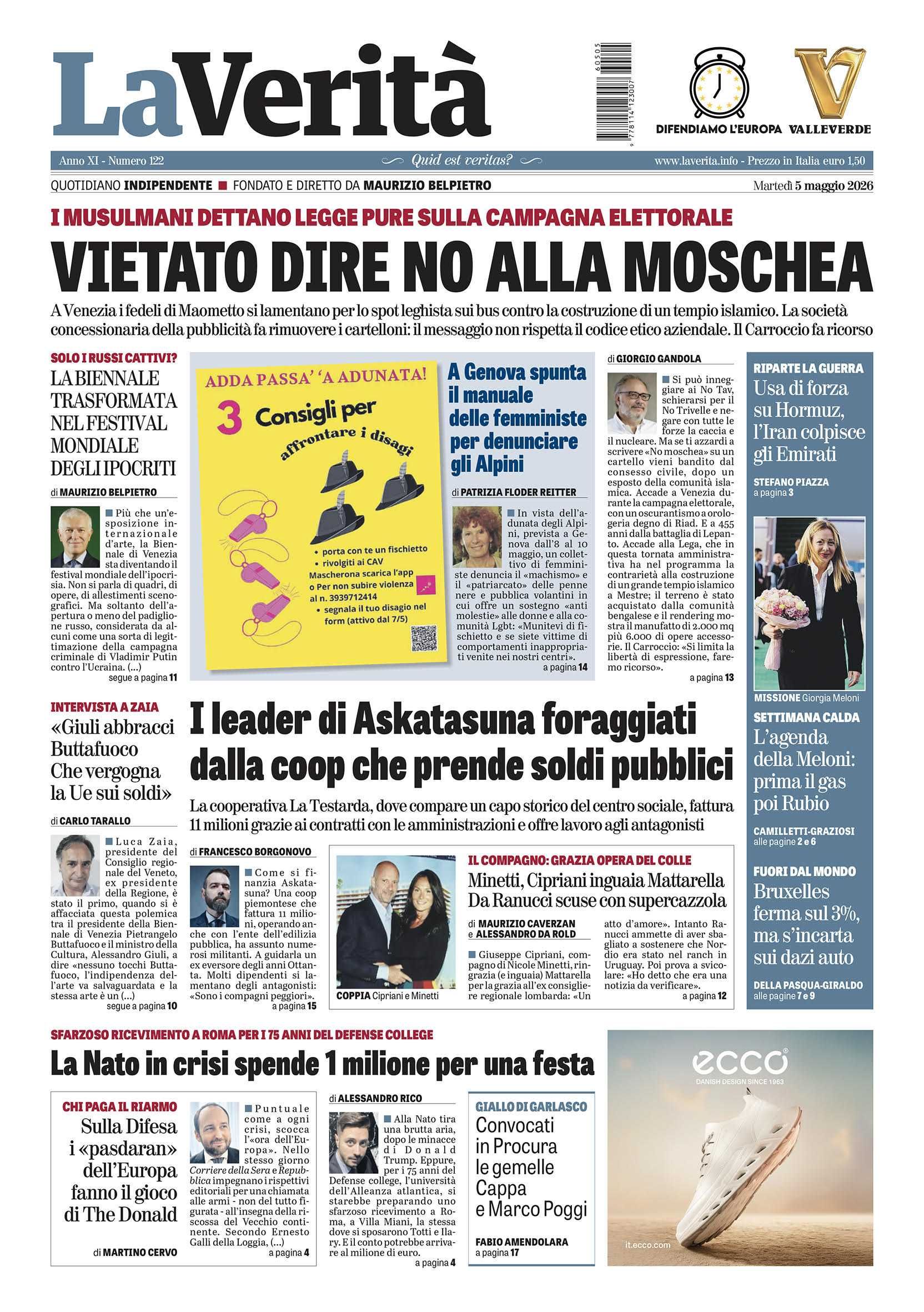 Oggi in edicola