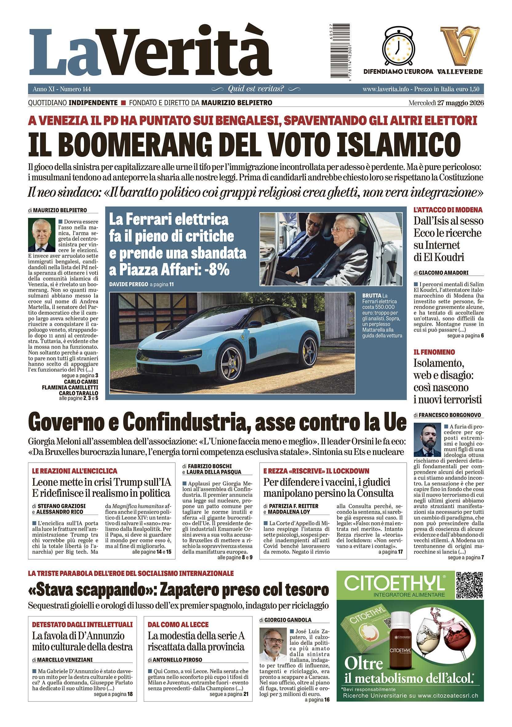 Oggi in edicola