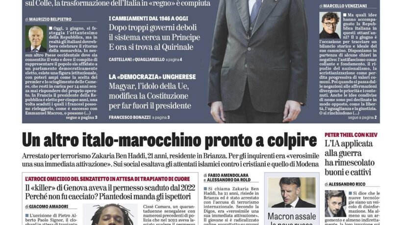 Oggi in edicola