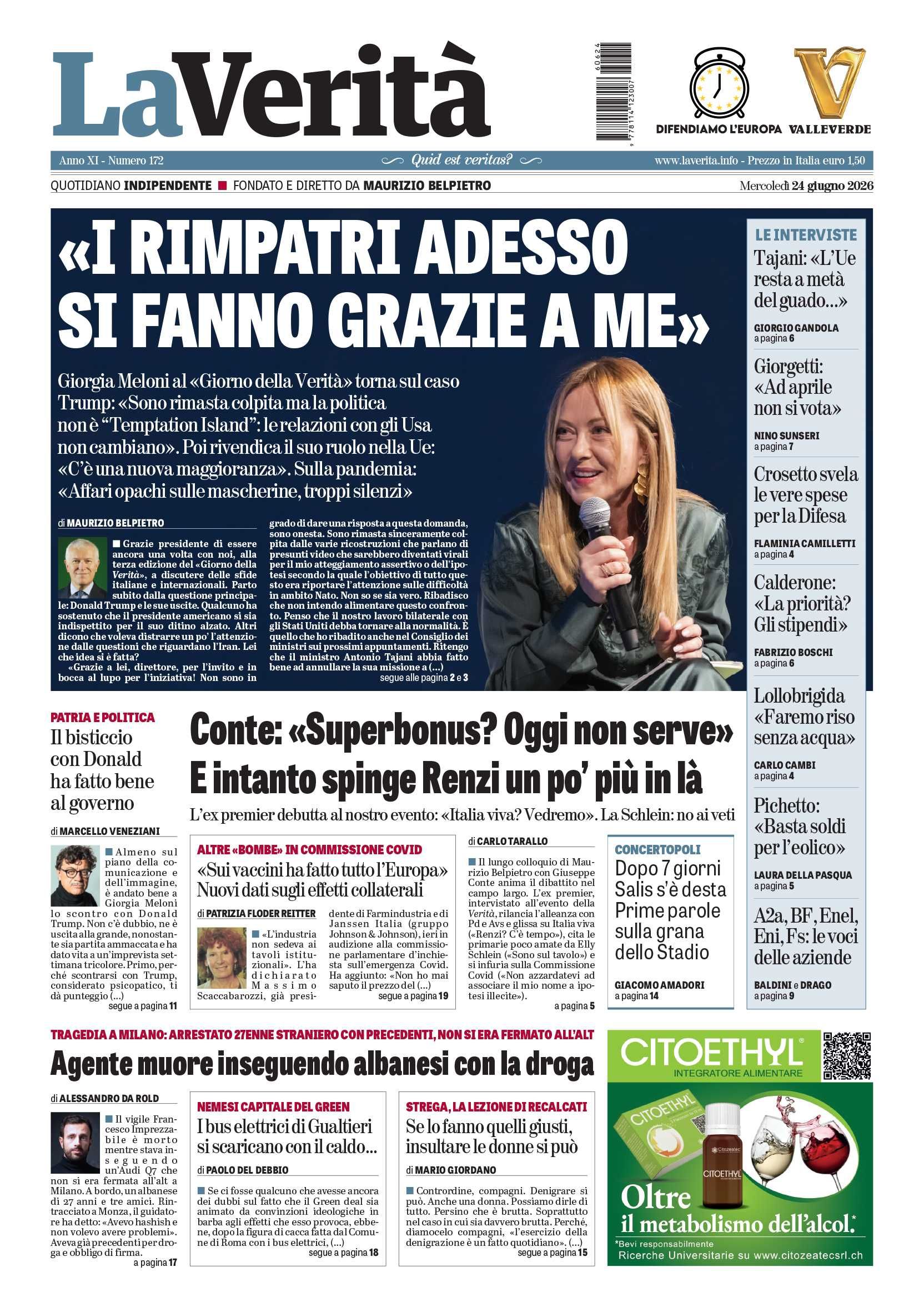 Oggi in edicola