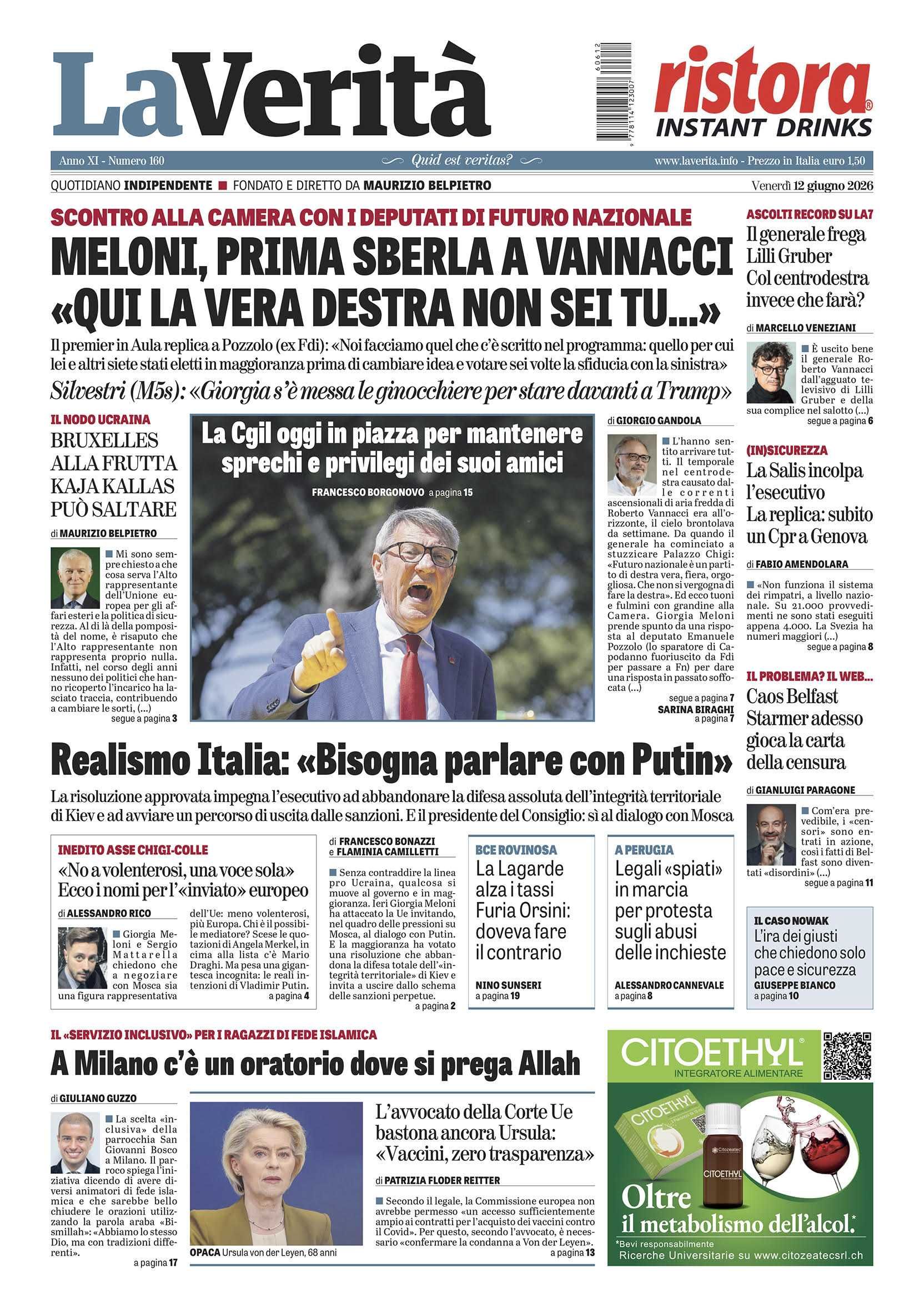 Oggi in edicola