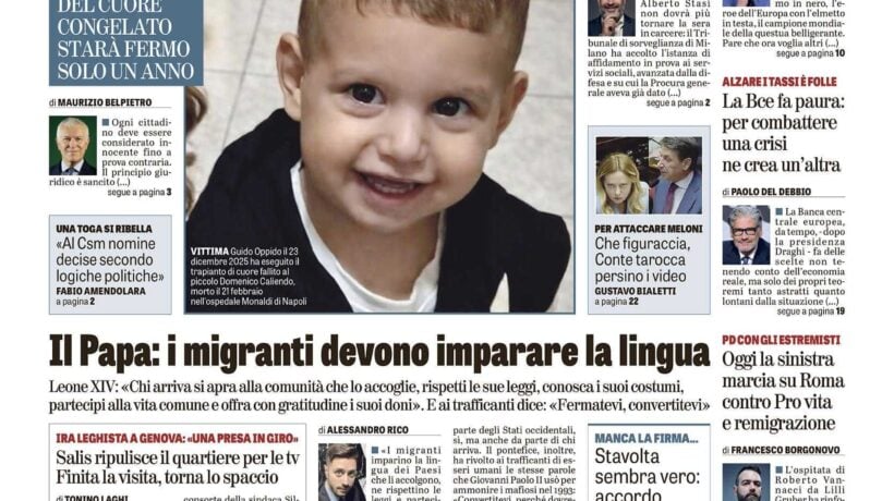 Oggi in edicola