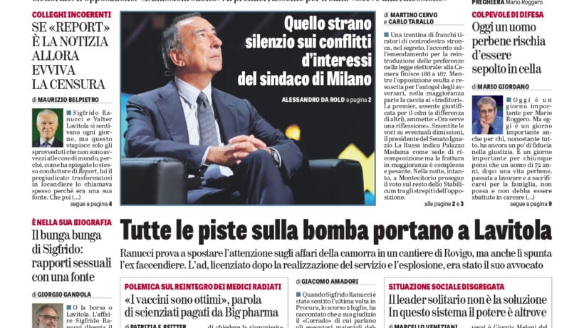 Oggi in edicola