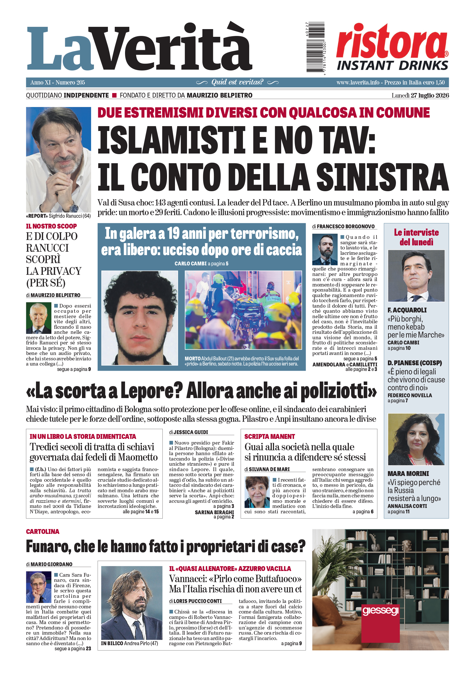 Oggi in edicola
