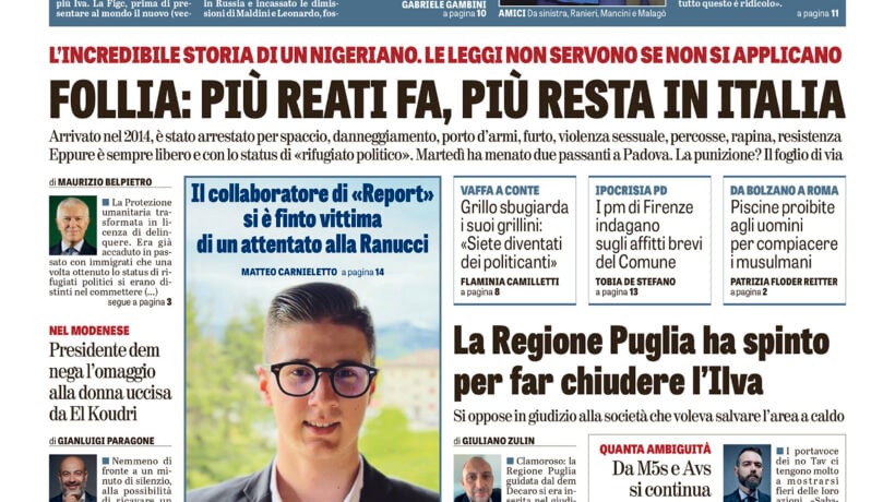Oggi in edicola