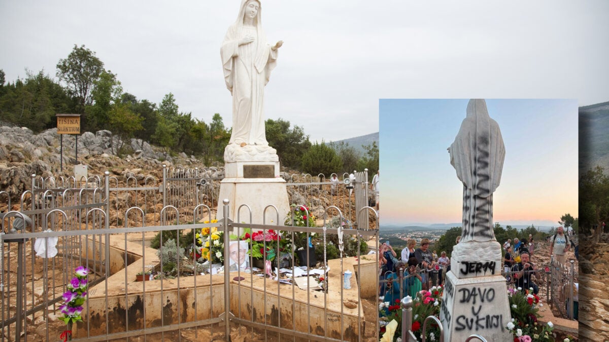medjugorje profanazione statua