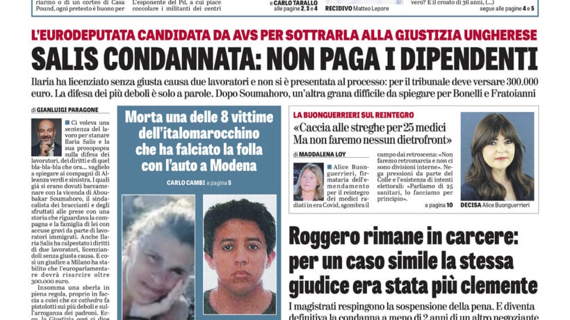 Oggi in edicola