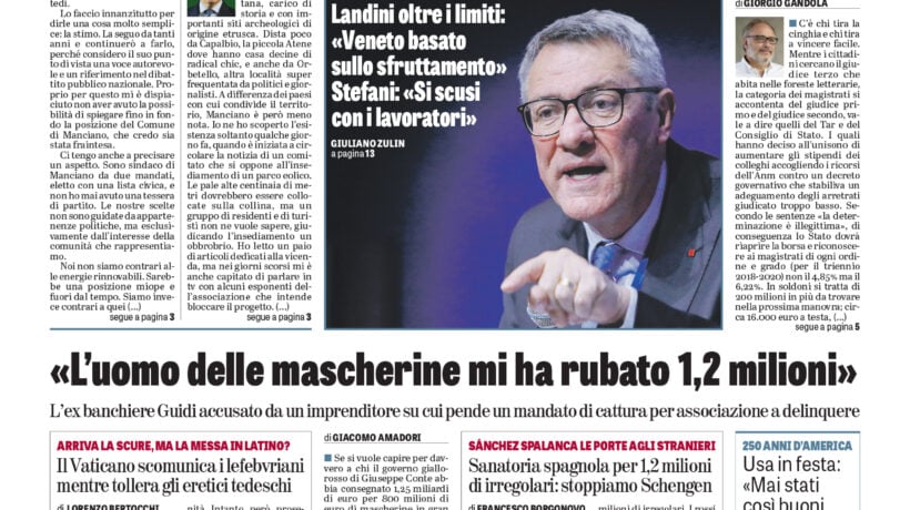Oggi in edicola