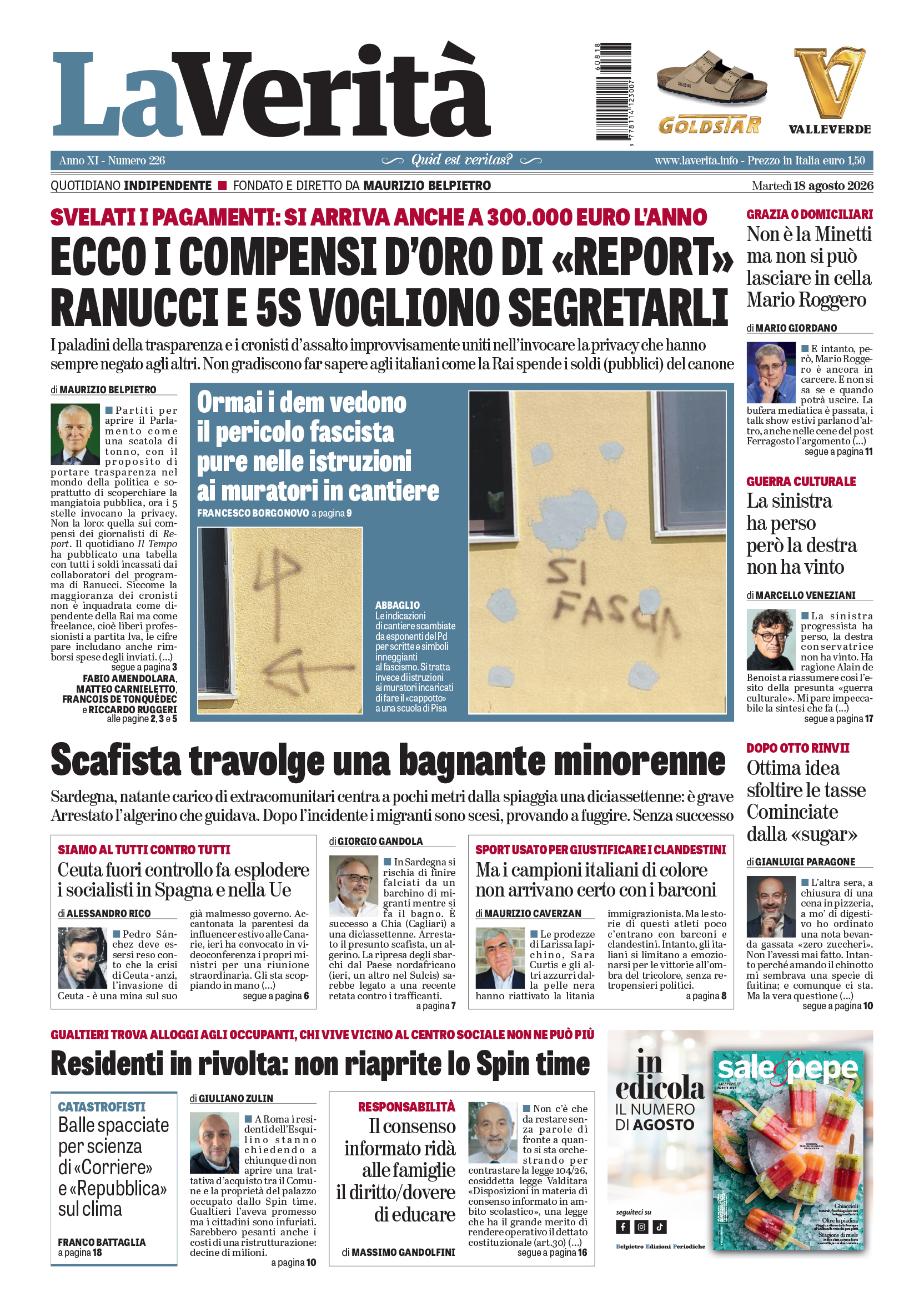 Oggi in edicola