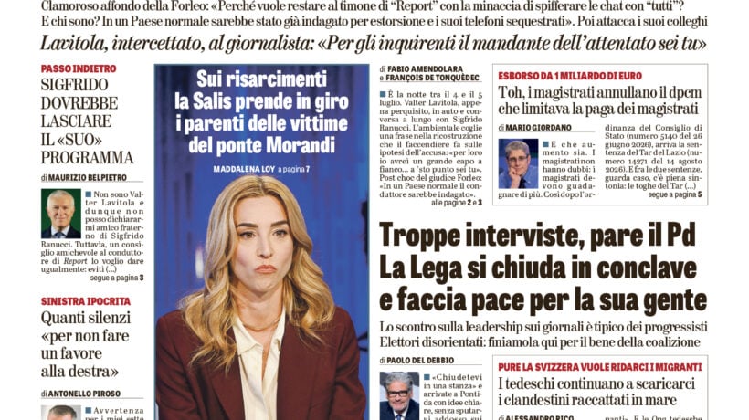 Oggi in edicola