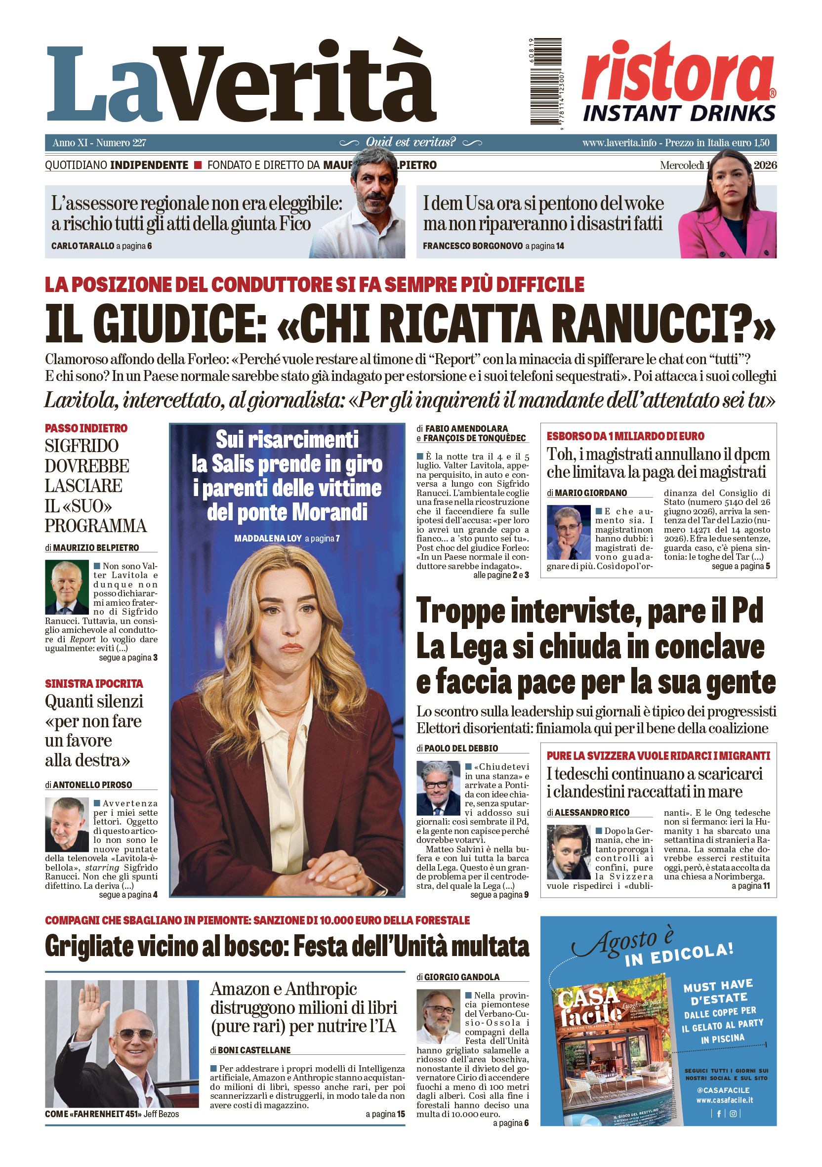 Oggi in edicola