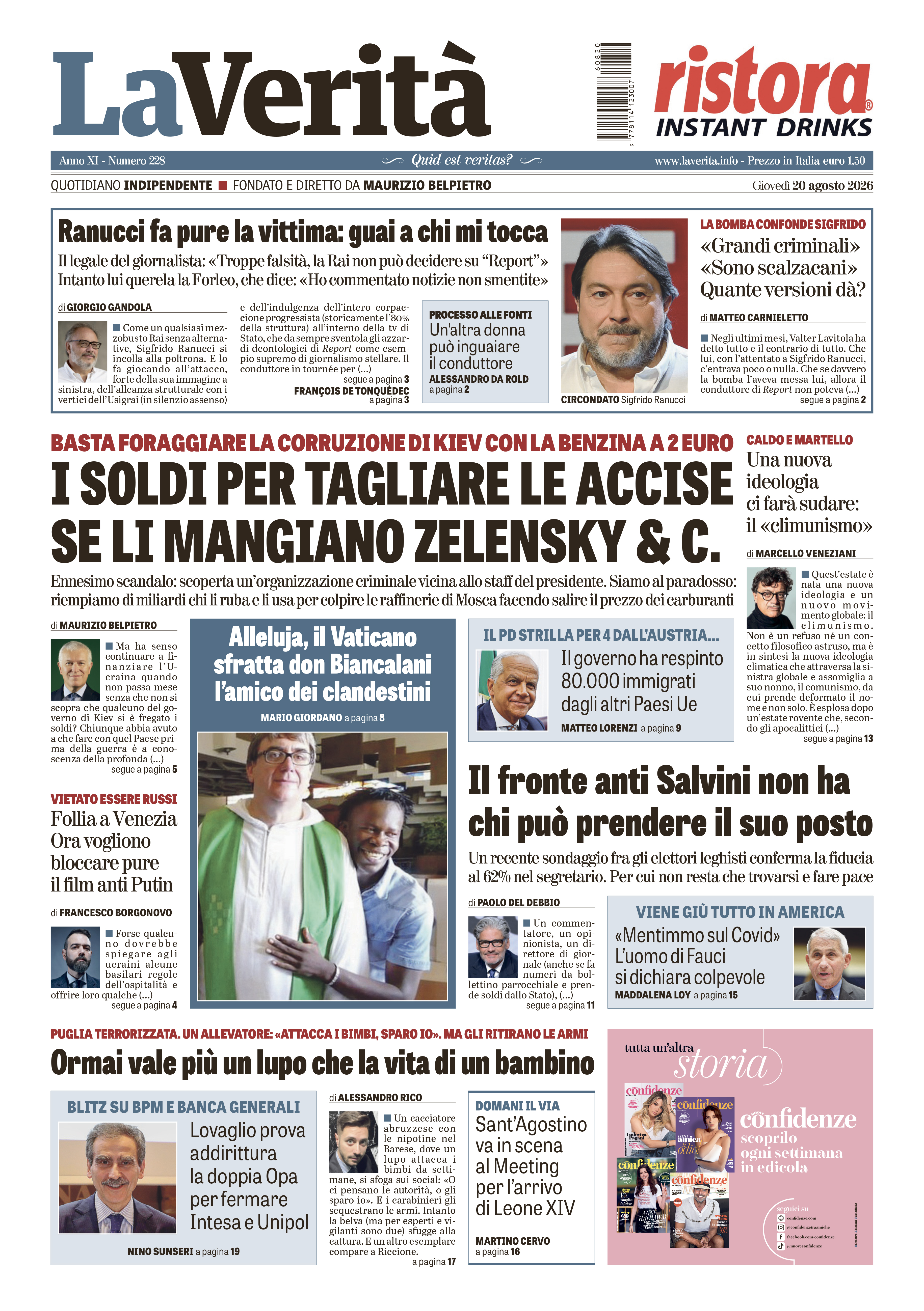 Oggi in edicola