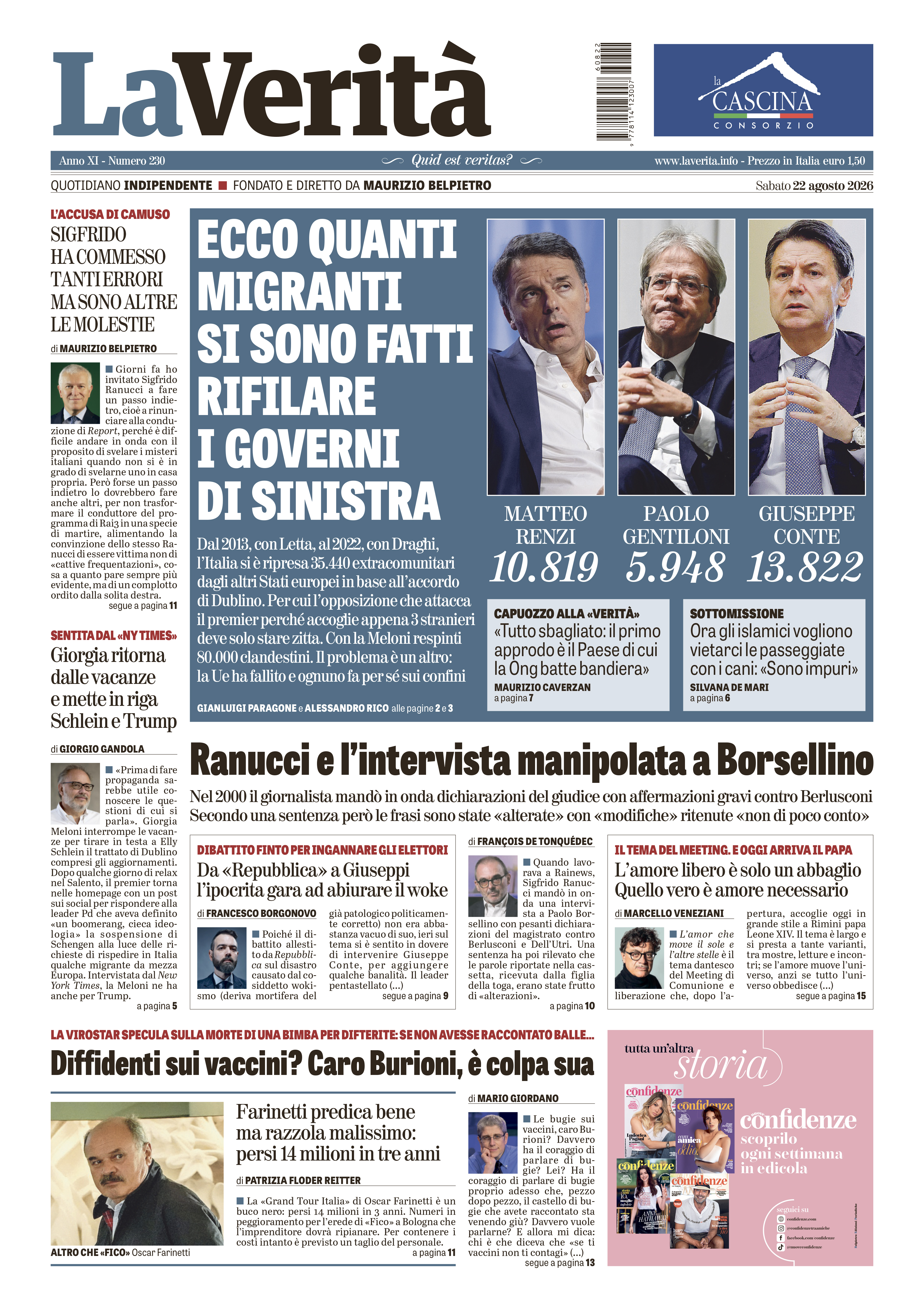 Oggi in edicola