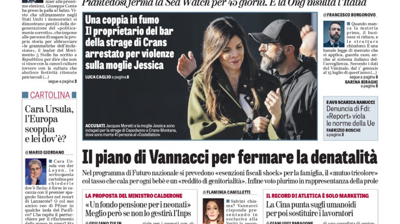 Oggi in edicola