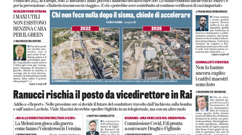 Oggi in edicola