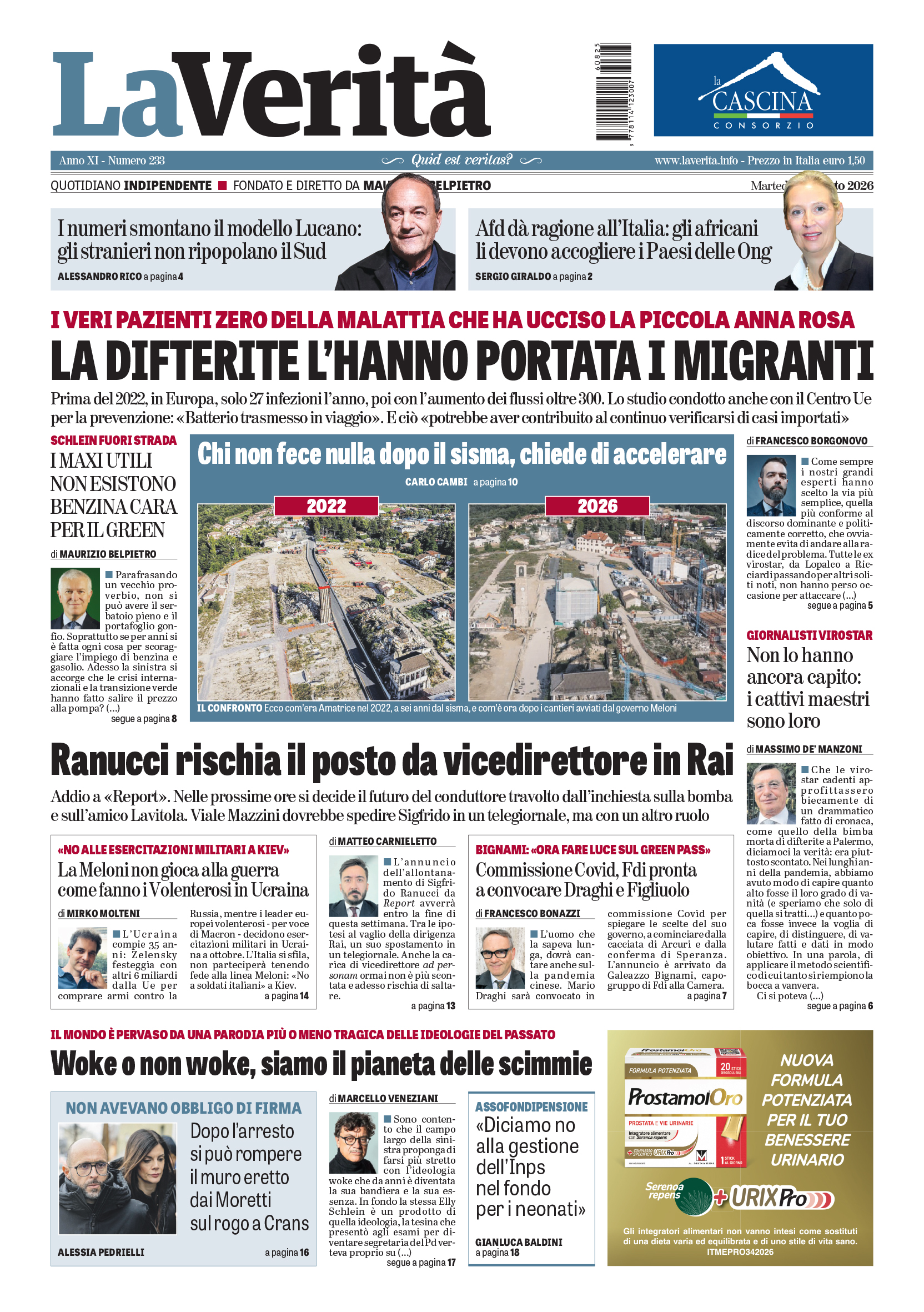 Oggi in edicola