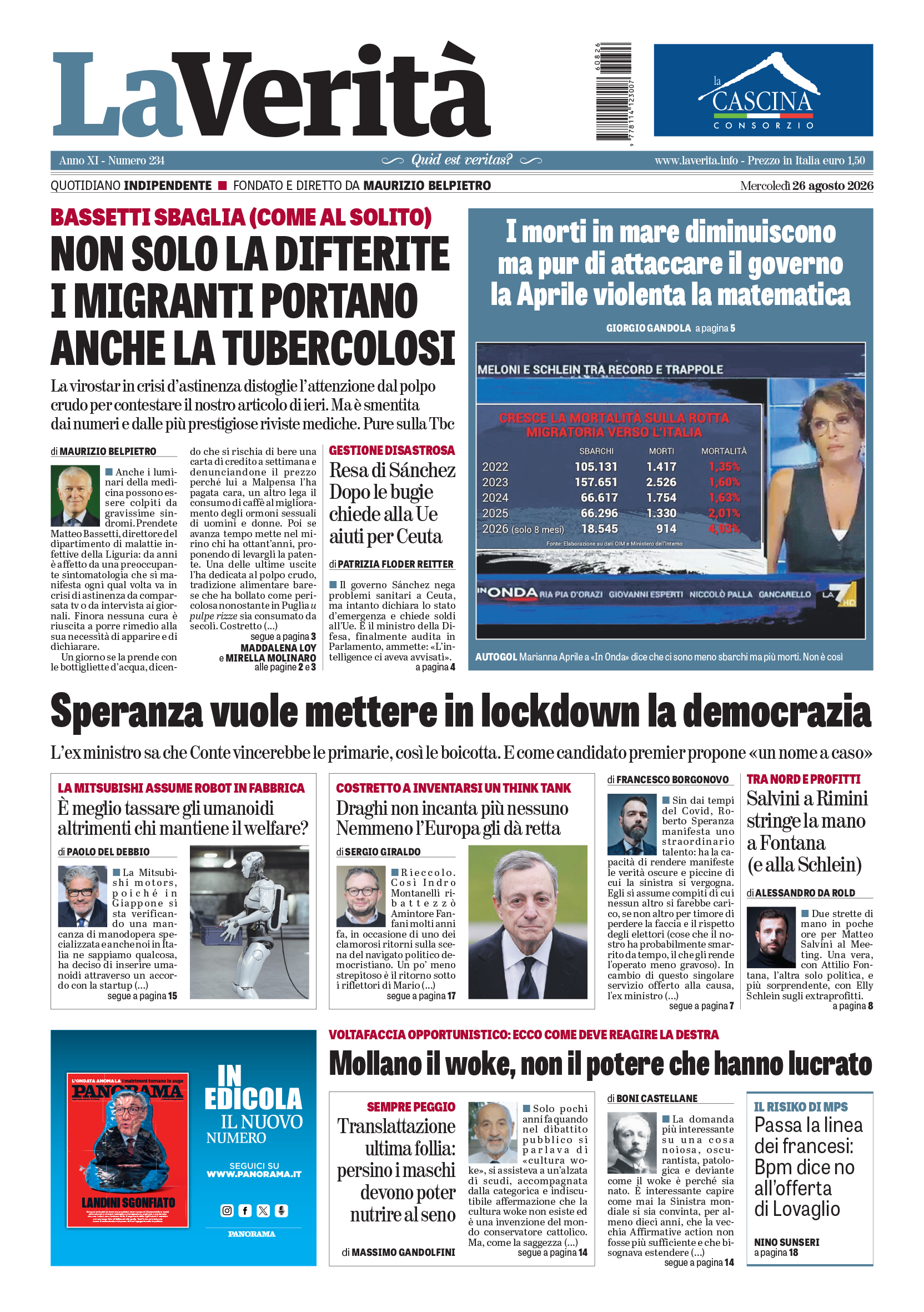 Oggi in edicola