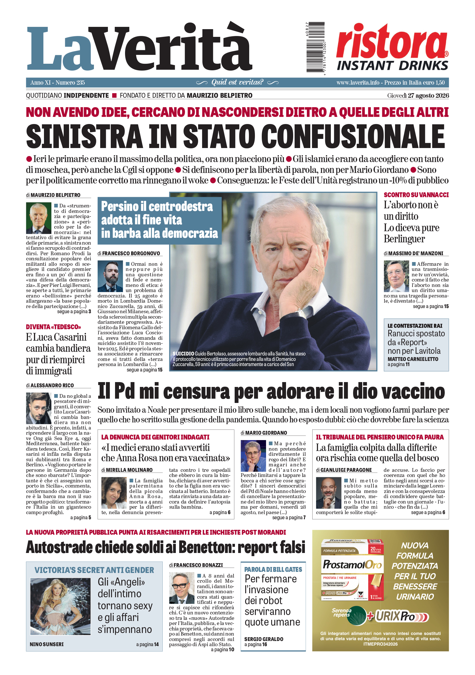 Oggi in edicola