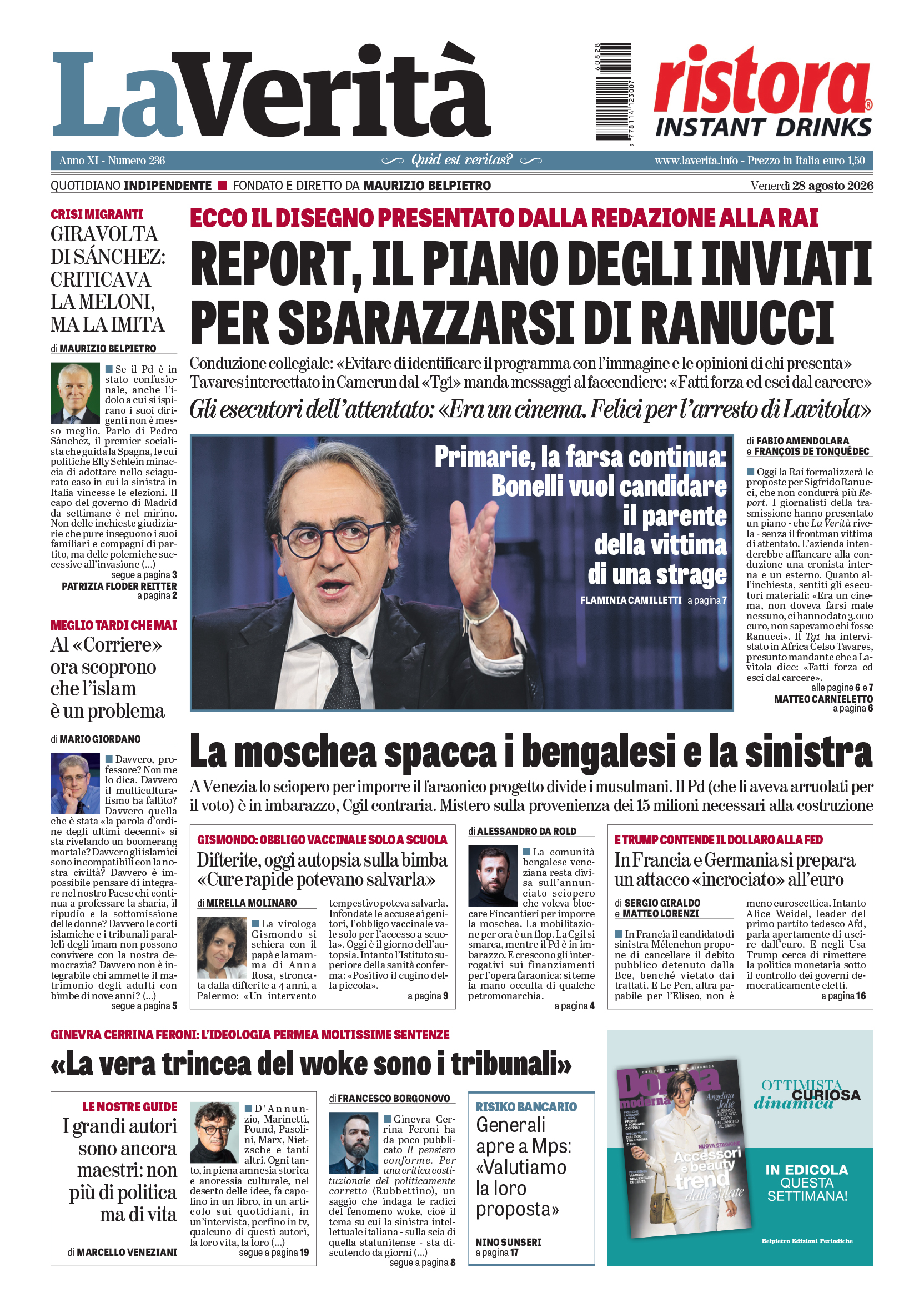 Oggi in edicola