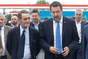 Attilio Fontana e Matteo Salvini della Lega