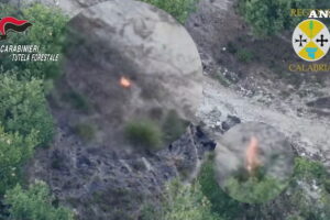 incendio calabria drone