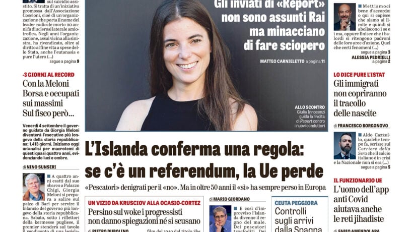 Oggi in edicola