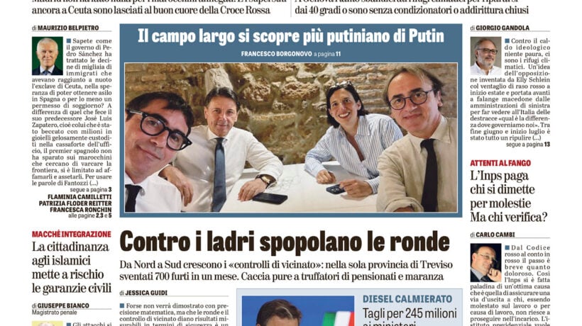 Oggi in edicola