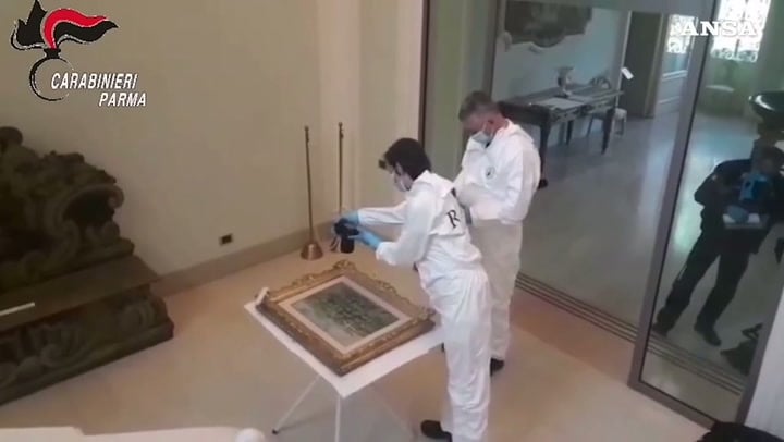 Recuperati i tre quadri rubati a Parma, i ladri ripresi dalle telecamere