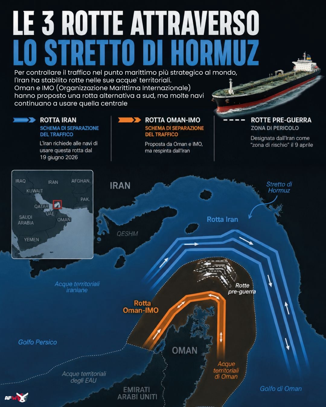 rotte stretto hormuz