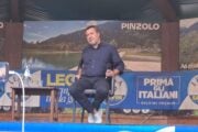 Matteo Salvini alla festa della Lega a Pinzolo