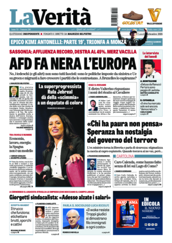 Oggi in edicola del 7 settembre 2026