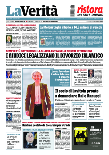 Oggi in edicola del 17 settembre 2026