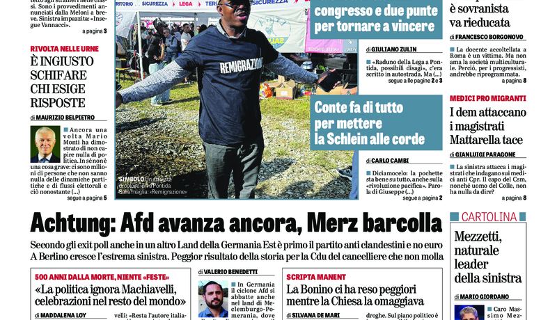 Oggi in edicola del 21 settembre 2026