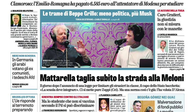 Oggi in edicola del 22 settembre 2026