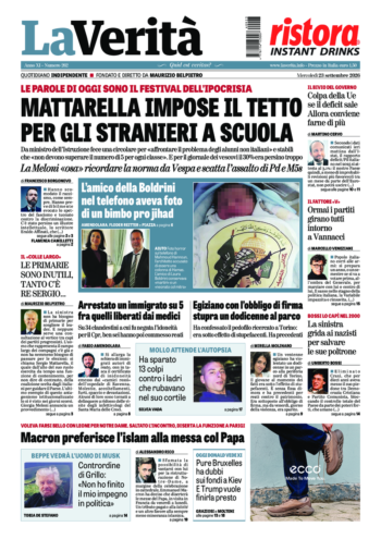 Oggi in edicola del 23 settembre 2026
