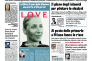 La prima pagina de La Verità di giovedì 24 settembre 2026