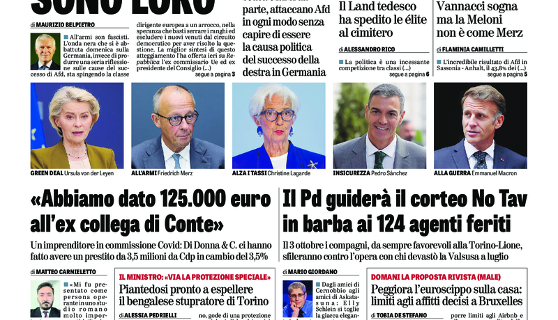 Oggi in edicola del 8 settembre 2026