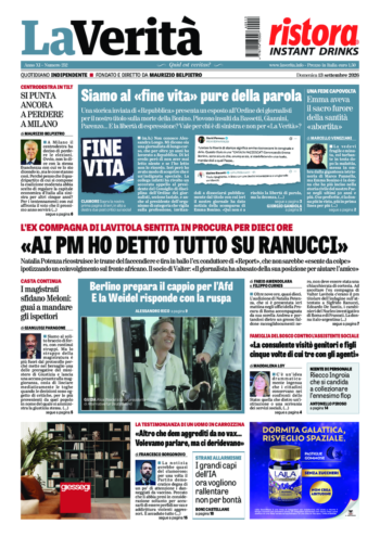 Oggi in edicola del 13 settembre 2026