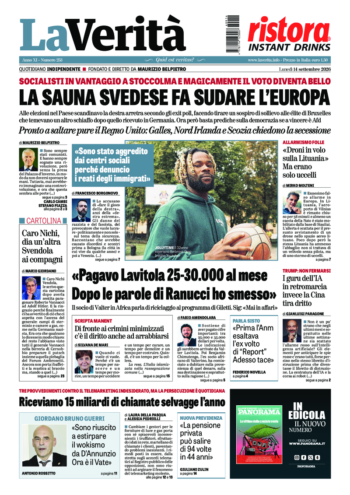 Oggi in edicola del 14 settembre 2026