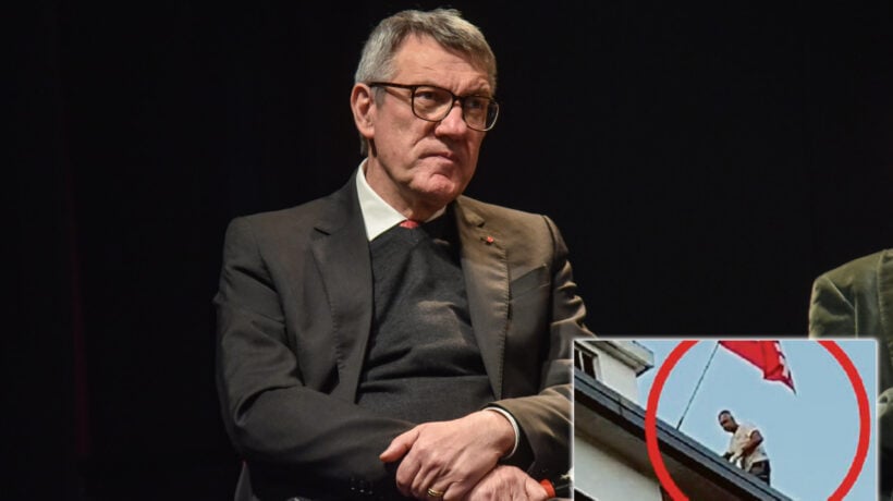 Sul tetto della Cgil si lavora senza casco