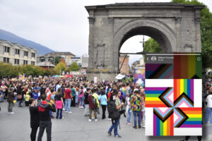 Fa una svastica coi vessilli del Pride. Aiutante del vescovo nel mirino Lgbt